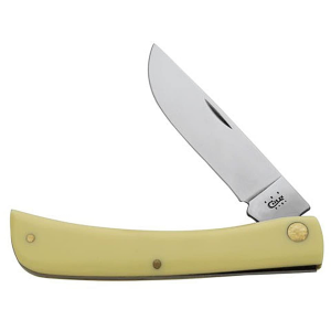 Case Sod Buster Pocket Knife 3.7" Skinner Chrome Vanadium Blade Yellow Delrin Handle