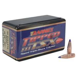 Barnes TTSX (Tipped Triple-Shock X) 25 Caliber (257 Diameter) Bullets 80 Grain Polymer Tip Box of 50
