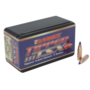 Barnes TTSX (Tipped Triple-Shock X) 6mm, 243 Caliber (243 Diameter) Bullets 80 Grain Polymer Tip Box of 50