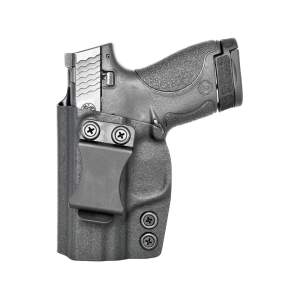 Rounded IWB Holster Left Hand S&W M&P Shield, Shield 2.0, Shield Plus Kydex Black - Rounded