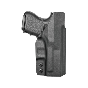 Rounded IWB Holster Left Hand Glock 26, 27, 33 Kydex Black