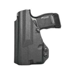 Rounded IWB Holster Right Hand Glock 17, 19, 19X, 22, 23, 31, 32, 38, 45, 47 with Streamlight TLR-1 Kydex Black - Rounded