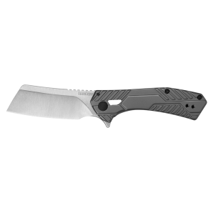Kershaw Static Pocket Knife 2.9" Cleaver 8Cr13MoV Satin Blade Stainless Steel Handle Gray