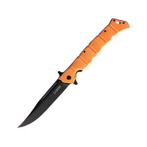 Cold Steel Large Luzon Pocket Knife 6" Clip Point 8Cr13MoV Black Blade GFN Handle Orange