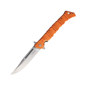 Cold Steel Large Luzon Pocket Knife 6" Clip Point 8Cr13MoV Satin Blade GFN Handle Orange