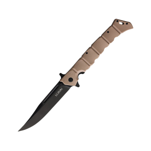 Cold Steel Large Luzon Pocket Knife 6" Clip Point 8Cr13MoV Black Blade GFN Handle Desert Tan