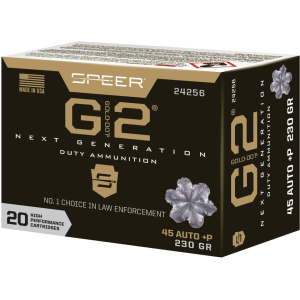 Speer Gold Dot G2 45 ACP +P Ammo 230 Grain Speer G2 Polymer Tip Box of 20