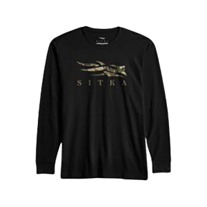 Sitka Gear Men's Icon Optifade Long Sleeve Crew Neck T Shirt Black/Subalpine 2XL