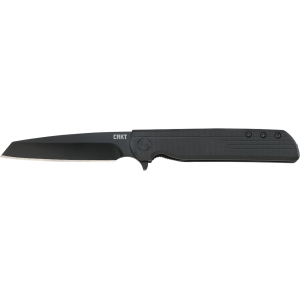 CRKT LCK + Tanto Blackout Assisted Opening Pocket Knife 3.22" Tanto Point 8Cr13MoV Black Oxide Blade Glass Reinforced Nylon (GRN) Handle Black