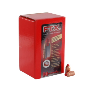 Hornady FTX (Flex Tip eXpanding) 38 Special, 357 Magnum (357 Diameter) Bullets 140 Grain Polymer Tip with Cannelure Box of 100
