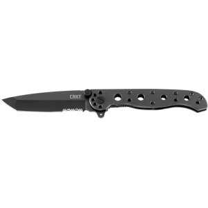 CRKT M16-10KS Pocket Knife 3.06" Partially Serrated Tanto Point 8Cr14MoV Black EDP Blade Stainless Steel Handle Black