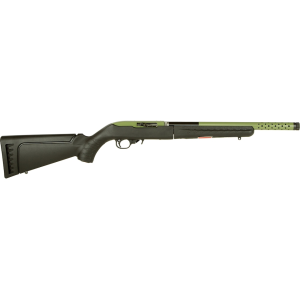 Ruger 10/22 Takedown Lite Semi Automatic Rifle 22 Long Rifle 16.1" Green Threaded Barrel Green Frame Black Takedown Stock