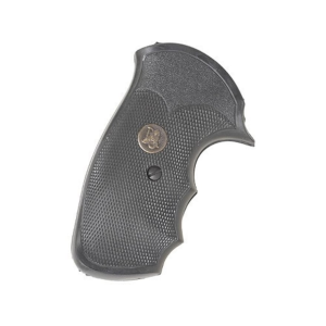 Pachmayr Gripper Grips with Finger Grooves for S&W J-Frame Round Butt Rubber Black