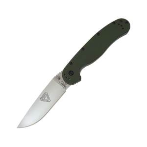 Ontario RAT 1 Pocket Knife 3.6" Drop Point AUS-8 Satin Blade Nylon Handle Foliage Green