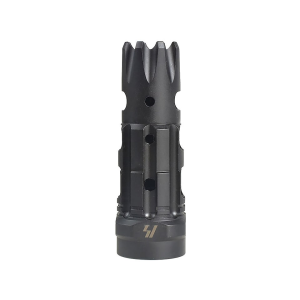Strike Industries Triple Crown Comp Muzzle Brake 5.56mm 1/2"-28 Thread Steel Black