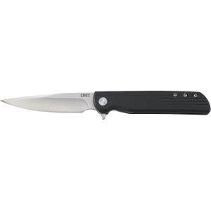 CRKT LCK+ Assisted Opening Pocket Knife 3.33" Drop Point 8Cr13MoV Satin Blade Glass Reinforced Nylon (GRN) Handle Black
