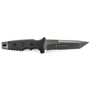 Smith & Wesson Special Ops Fixed Blade Knife 5.2" Partially Serrated Tanto Point 9Cr17 Black Blade Polymer Handle Black
