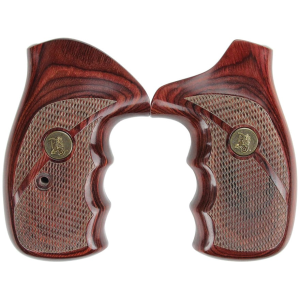 Pachmayr Renegade Wood Laminate Grips for S&W N-Frame Round Butt Checkered Rosewood
