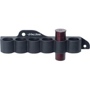 TacStar Slimline SideSaddle Shotgun Shell Holder 12 Gauge 6-Round Mossberg 500, 590 Aluminum with Rubber Shell Carrier