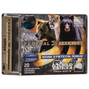 Federal Premium Syntech Solid Core 45 ACP Ammo 240 Grain Federal TSJ Total Synthetic Jacket (TSJ) Box of 20