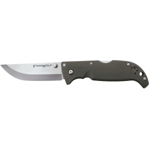 Cold Steel Finn Wolf Pocket Knife 3.5" Drop Point AUS-8 Satin Blade Grivory Handle Olive Drab