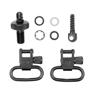 GrovTec Sling Swivel Set Mossberg 500 Magazine Bolt with Swivel Stud Locking Swivels Rear Screw Swivel Stud 20 Gauge Steel Black
