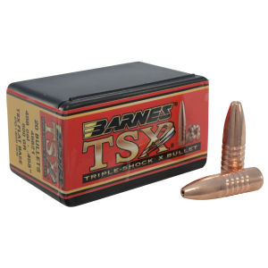 Barnes TSX (Triple-Shock X) 45 Caliber (458 Diameter) Bullets 500 Grain Solid Hollow Point Box of 20