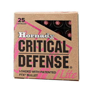 Hornady Critical Defense Lite 38 Special Ammo 90 Grain Hornady FTX Polymer Tip Box of 25