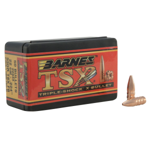 Barnes TSX (Triple-Shock X) 22 Caliber (224 Diameter) Bullets 53 Grain Solid Hollow Point Box of 50