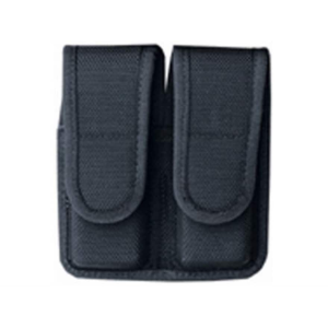 Bianchi 7302 Double Magazine Pouch for Glock 20, 21, HK USP 40, 45 Hidden Snap Closure Nylon Black