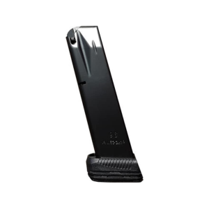 Mec-Gar Optimum Magazine with DPS Base Pad for Beretta 96 40 S&W 15-Round Steel Anti-Friction Black