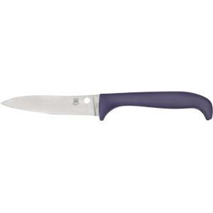 Spyderco Counter Critter Fixed Blade Knife 3.95" Drop Point 7Cr17MoV Satin Blade ABS Plastic Handle Purple - Spyderco