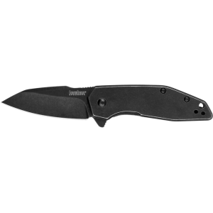 Kershaw Gravel Assisted Opening Pocket Knife 2.5" Drop Point 8Cr13MoV BlackWash Blade Stainless Steel Handle Black