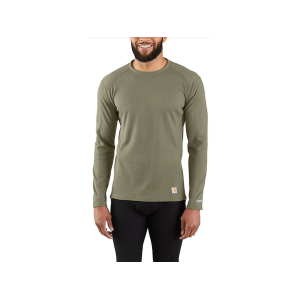Carhartt Men's Force Midweight Waffle Long Sleeve Base Layer Shirt Burnt Olive XL