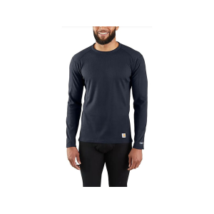 Carhartt Men's Force Midweight Waffle Long Sleeve Base Layer Shirt Navy 2XL