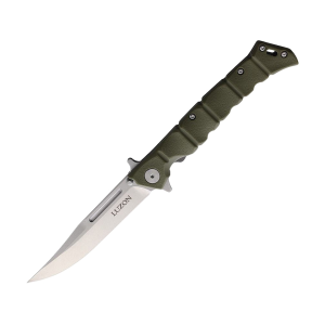 Cold Steel Medium Luzon Pocket Knife 4" Clip Point 8Cr13MoV Satin Blade GFN Handle OD Green