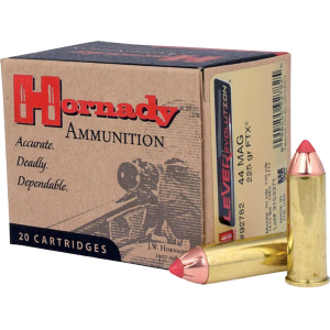 Hornady LEVERevolution 44 Remington Magnum Ammo 225 Grain Hornady FTX Polymer Tip Box of 20