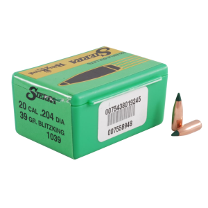 Sierra Tipped VarmintKing (Formerly BlitzKing) 20 Caliber (204 Diameter) Bullets 39 Grain Polymer Tip Box of 100