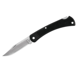 Buck Knives 110 LT Pocket Knife 3.75" Clip Point 420HC Polished Blade Nylon Handle Black