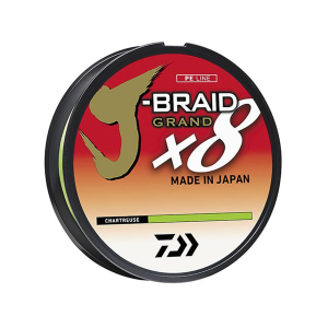 Daiwa J-Braid X8 Grand Braided Fishing Line 10lb 300yd Chartreuse