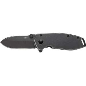 CRKT Squid Assisted Opening Pocket Knife 2.37" Drop Point 8Cr14MoV Stonewashed Blade Stainless Steel Handle Black