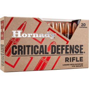 Hornady Critical Defense 223 Remington Ammo 55 Grain Hornady FTX Polymer Tip Box of 20