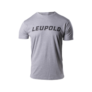 Leupold Men's Wordmark Short Sleeve Crew Neck T Shirt Graphite Heather Large