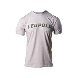 Leupold Men's Wordmark Short Sleeve Crew Neck T Shirt Sand Large