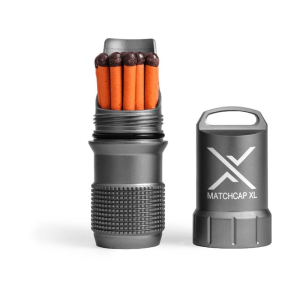 Exotac MATCHCAP XL Match Case Gunmetal