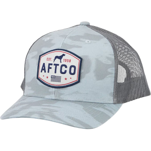 AFTCO Men's Best Friend Trucker Hat Light Gray Blur Camo One Size Fits Most