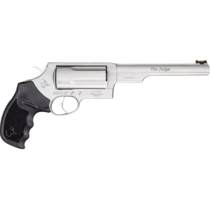 Taurus Judge 45 Colt (Long Colt) and 410 Bore Revolver 6.5" Stainless Barrel 5 Round Black Grip 3" Chamber