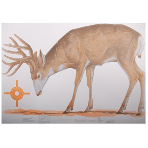 NRA Official Lifesize Game Target Mule Deer Paper 12PK
