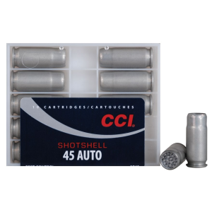 CCI Shotshell 45 ACP Ammo 120 Grain Lead Shot Case of 200 (20 Boxes of 10) - Cci