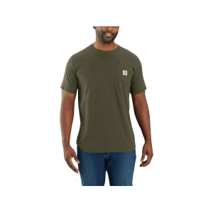 Carhartt Men's Force Relaxed Fit Short Sleeve Crew Neck T Shirt Basil Heather Large Tall